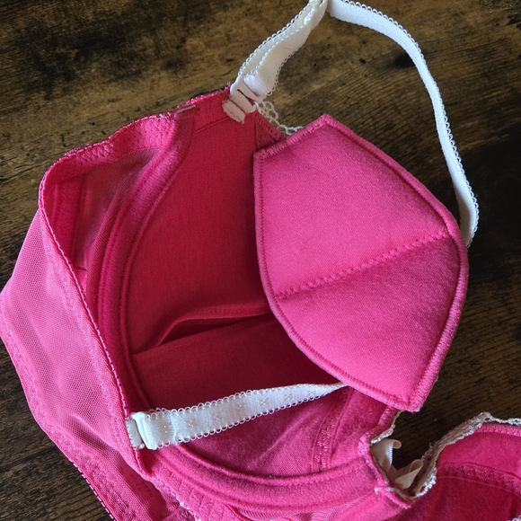 Japanese Brand embroidered lace bra 34C push up removable strap/ strapeless bra - Picture 4 of 4